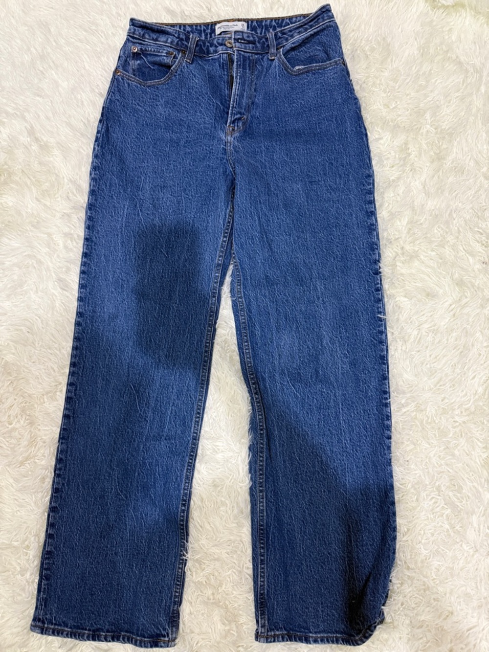 Abercrombie & Fitch Blue High-Rise Relaxed Jeans